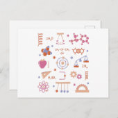 Physikalische Elemente Postkarte (Vorne/Hinten)