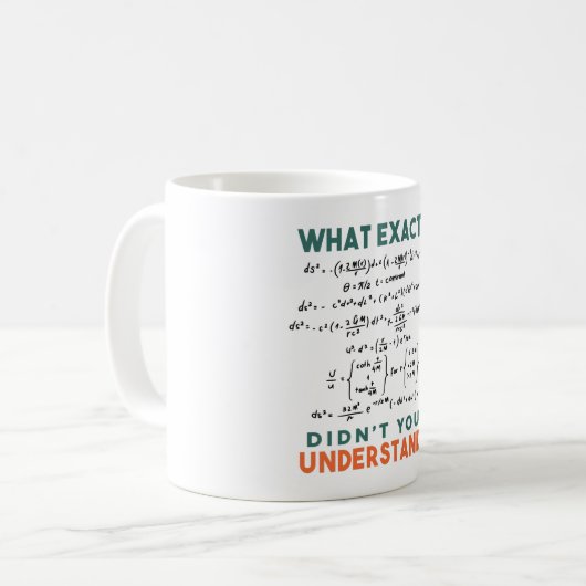 Physikalische Formel Joke Kaffeetasse (Vorderseite Links)