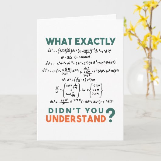Physikalische Formel Joke Karte (Gelbe Blume)