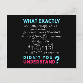 Physikalische Formel Joke lustige Mathe Postkarte