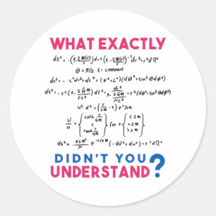 Physikalische Formel Joke Runder Aufkleber