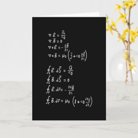 Physikalische Formel Karte (Gelbe Blume)