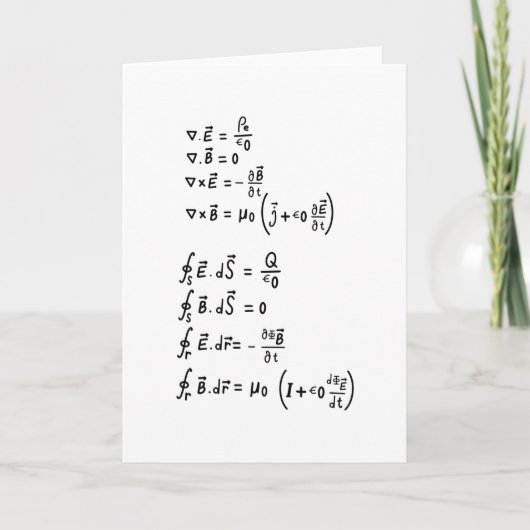 Physikalische Formel Karte (Vorderseite)