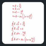 Physikalische Formel Quadratischer Aufkleber<br><div class="desc">Ich Liebe Physik. Ein Muss für alle Physiker,  Physiker,  Physiker,  Physiklehrer und Physiker Liebhaber. Eine perfekte Übereinstimmung Physik Liebhaber und Physik Nerd. Gut für Jung und Alt.</div>