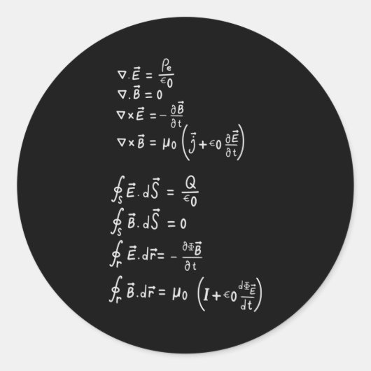 Physikalische Formel Runder Aufkleber (Vorderseite)