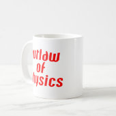 Physikalische Gesetzlosigkeit - Rot Kaffeetasse (Vorderseite Links)