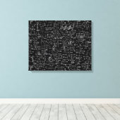 Physikalische Gleichungen auf schwarz // Leinwanddruck (Insitu (Holzboden))