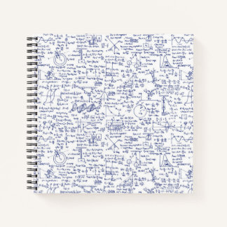 Physikalische Gleichungen in Blue Pen // Notizbuch