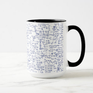Physikalische Gleichungen in Blue Pen // Tasse