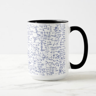 Physikalische Gleichungen in Blue Pen // Tasse