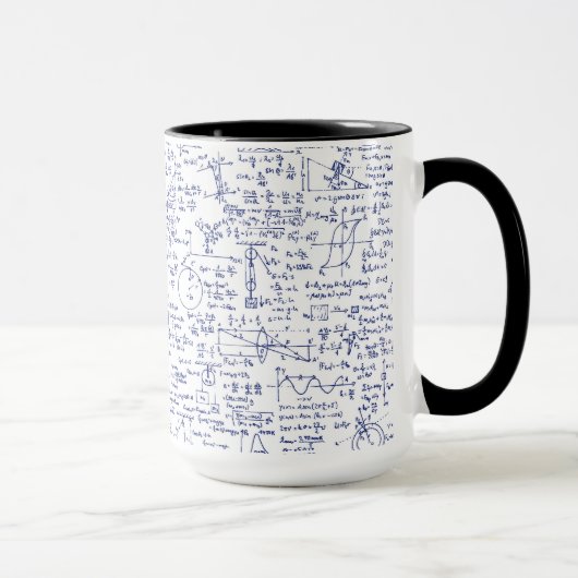 Physikalische Gleichungen in Blue Pen // Tasse (Rechts)