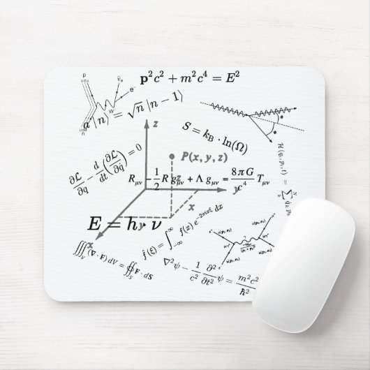 Physikalische Gleichungen und Formeln Mousepad (Mit Mouse)