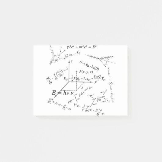 Physikalische Gleichungen und Formeln Post-it Klebezettel (Vorderseite)