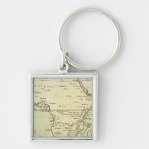 Physikalische Karte Afrikas Schlüsselanhänger