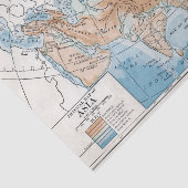 Physikalische Karte Asiens (1916) Seidenpapier (Ausschnitt)