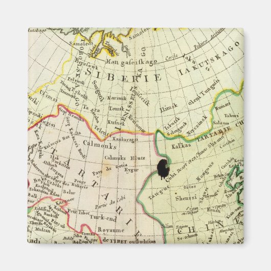 Physikalische Karte Asiens Magnet (Vorne)