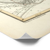 Physikalische Karte der indischen Meere Poster (Ecke)