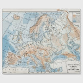 Physikalische Karte Europas (1916) Geschenkpapier (Flach)