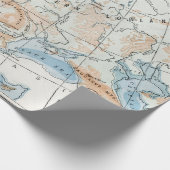 Physikalische Karte Europas (1916) Geschenkpapier (Ecke)