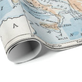 Physikalische Karte Europas (1916) Geschenkpapier (Rolleneckpunkt)