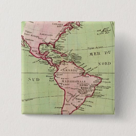 Physikalische Landkarte der Amerikas Button (Vorderseite)