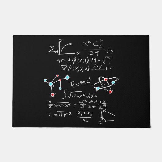 Physikalische Math Formel Lehrer Student Atoms und Fußmatte (Vorderseite)