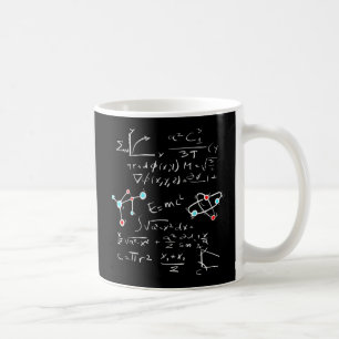 Physikalische Math Formel Lehrer Student Atoms und Kaffeetasse