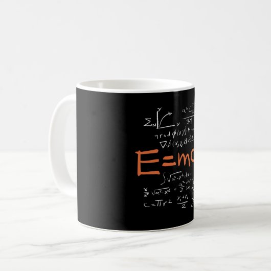 Physikalische Math Formel Lehrer Student EMC2 Kaffeetasse (Vorderseite Links)