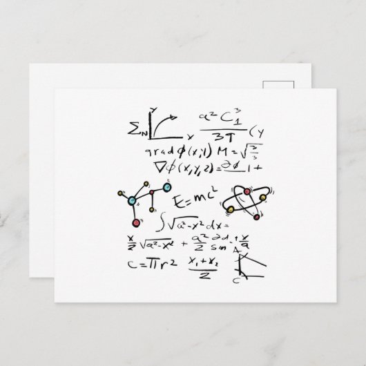 Physikalische Mathematik Formel Lehrer Student Mol Postkarte (Vorne/Hinten)