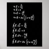 Physikalische Mathematik Formel Schüler Lehrer Ein Poster (Vorne)