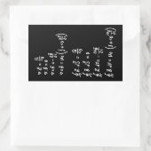 Physikalische Mathematik Formel Schüler Lehrer Ein Rechteckiger Aufkleber (Tasche)