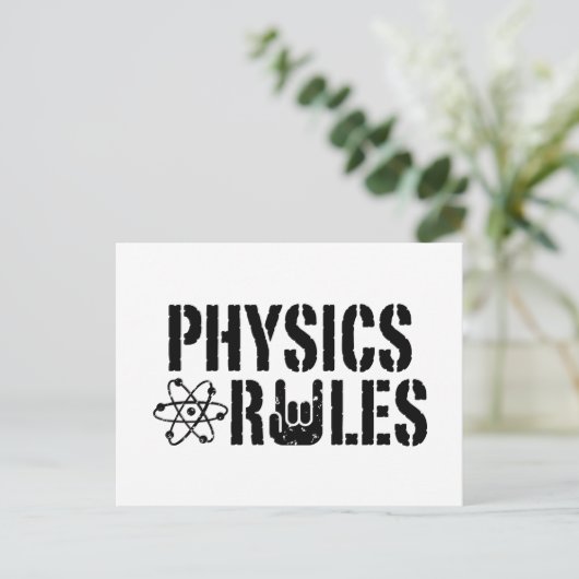 Physikalische Regeln Postkarte (Stehend Vorderseite)
