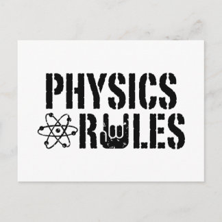 Physikalische Regeln Postkarte