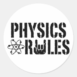 Physikalische Regeln Runder Aufkleber