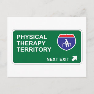 Physikalische Therapie als Nächstes Postkarte