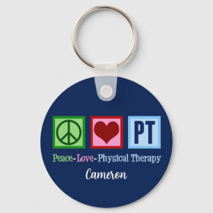 Physikalische Therapie Blue Custom Schlüsselanhänger