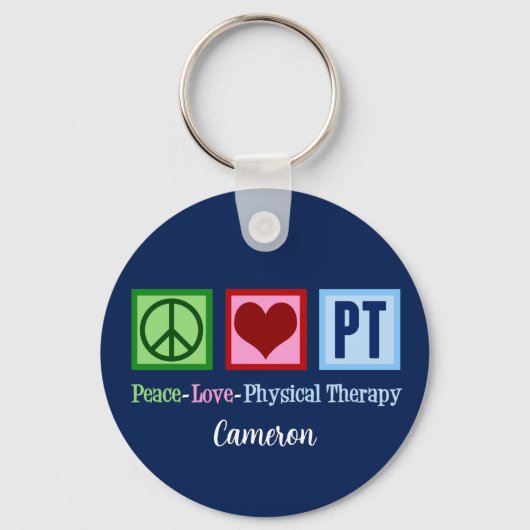 Physikalische Therapie Blue Custom Schlüsselanhänger (Vorderseite)