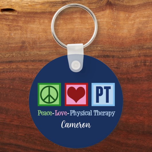 Physikalische Therapie Blue Custom Schlüsselanhänger (Rückseite)