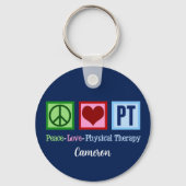 Physikalische Therapie Blue Custom Schlüsselanhänger (Rückseite)