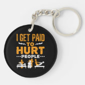 Physikalische Therapie, die ich an verletzte Mensc Schlüsselanhänger (Rückseite)