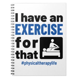 Physikalische Therapie, für die ich eine Übung d Notizblock