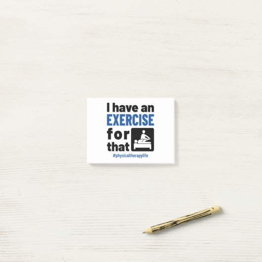 Physikalische Therapie, für die ich eine Übung daf Post-it Klebezettel (Auf Schreibtisch)