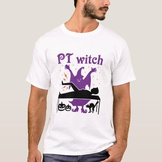 Physikalische Therapie Halloween PT Hexe T-Shirt (Vorderseite)