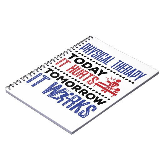 Physikalische Therapie heute schmerzt es morgen fu Notizblock (Linke Seite)