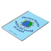 Physikalische Therapie Inspiration Zitat Monogramm Notizblock (Linke Seite)