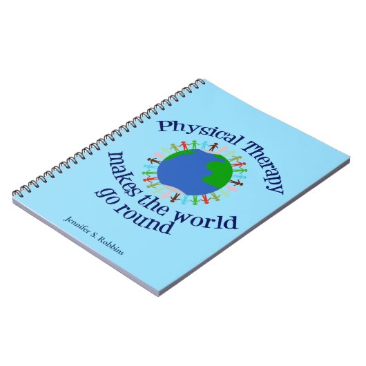 Physikalische Therapie Inspiration Zitat Monogramm Notizblock (Linke Seite)