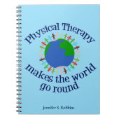 Physikalische Therapie Inspiration Zitat Monogramm Notizblock (Vorderseite)