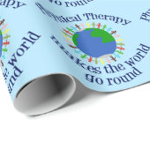 Physikalische Therapie macht die Welt zum Alltag Geschenkpapier (Rolleneckpunkt)