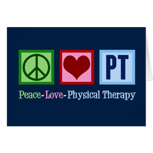 Physikalische Therapie Peace Liebe PT Blue Card (Vorderseite (Horizontal))