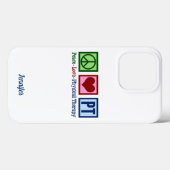 Physikalische Therapie Peace Liebe PT Custom Case-Mate iPhone Hülle (Rückseite (Horizontal))